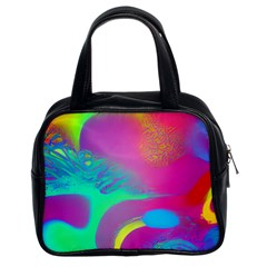 Fluid Background Classic Handbag (two Sides) by GardenOfOphir