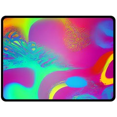 Fluid Background One Side Fleece Blanket (large) by GardenOfOphir