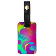 Fluid Background Luggage Tag (one Side) by GardenOfOphir