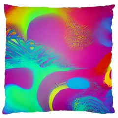 Fluid Background Large Cushion Case (one Side) by GardenOfOphir