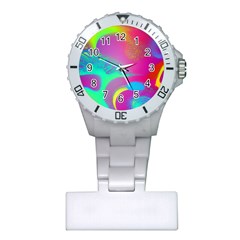 Fluid Background Plastic Nurses Watch by GardenOfOphir