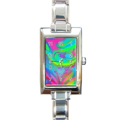 Fluid Artistic Rectangle Italian Charm Watch by GardenOfOphir