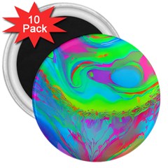 Fluid Artistic 3  Magnets (10 Pack)  by GardenOfOphir