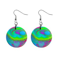 Fluid Artistic Mini Button Earrings by GardenOfOphir