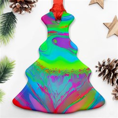 Fluid Artistic Christmas Tree Ornament (Two Sides)