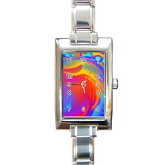 Liquid Art Pattern Rectangle Italian Charm Watch by GardenOfOphir