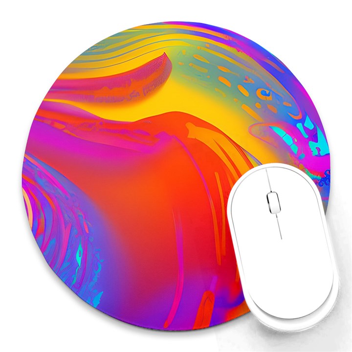 Liquid Art Pattern Round Mousepad