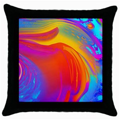 Liquid Art Pattern Throw Pillow Case (black) by GardenOfOphir