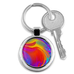 Liquid Art Pattern Key Chain (round) by GardenOfOphir