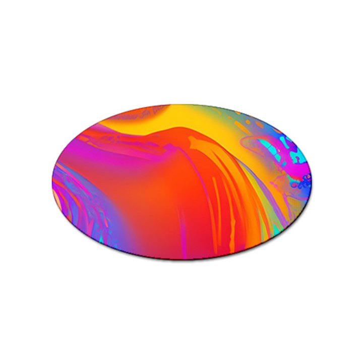 Liquid Art Pattern Sticker Oval (10 pack)