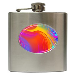 Liquid Art Pattern Hip Flask (6 Oz) by GardenOfOphir