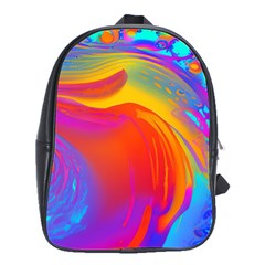 Liquid Art Pattern School Bag (large) by GardenOfOphir