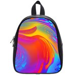 Liquid Art Pattern School Bag (Small) Front