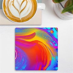 Liquid Art Pattern Uv Print Square Tile Coaster  by GardenOfOphir