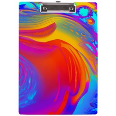 Liquid Art Pattern A4 Acrylic Clipboard by GardenOfOphir