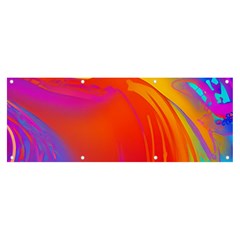 Liquid Art Pattern Banner And Sign 8  X 3  by GardenOfOphir