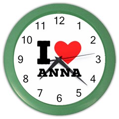 I Love Anna Color Wall Clock by ilovewhateva