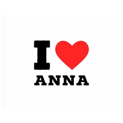 I Love Anna One Side Premium Plush Fleece Blanket (medium) by ilovewhateva