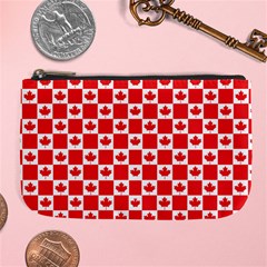 Canada Checkerboard Flag Large Coin Purse by TetiBright