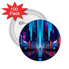 City People Cyberpunk 2 25  Buttons (100 Pack) 