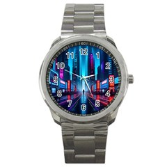 City People Cyberpunk Sport Metal Watch by Jancukart