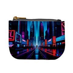 City People Cyberpunk Mini Coin Purse by Jancukart