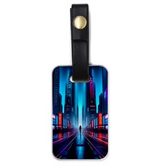 City People Cyberpunk Luggage Tag (one Side)