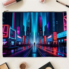 City People Cyberpunk Cosmetic Bag (xxxl) by Jancukart