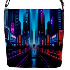 City People Cyberpunk Flap Closure Messenger Bag (s) by Jancukart