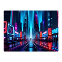 City People Cyberpunk Premium Plush Fleece Blanket (mini) by Jancukart