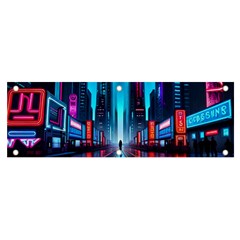 City People Cyberpunk Banner And Sign 6  X 2 