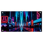 City People Cyberpunk Banner and Sign 6  x 3  Front