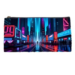 City People Cyberpunk Pencil Case by Jancukart