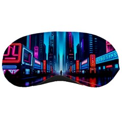 City People Cyberpunk Sleeping Mask by Jancukart