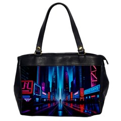 City People Cyberpunk Oversize Office Handbag by Jancukart