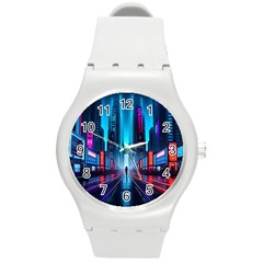 City People Cyberpunk Round Plastic Sport Watch (m) by Jancukart