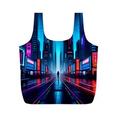 City People Cyberpunk Full Print Recycle Bag (m)