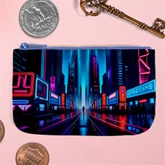 City People Cyberpunk Large Coin Purse by Jancukart