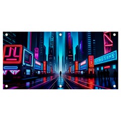 City People Cyberpunk Banner And Sign 4  X 2 