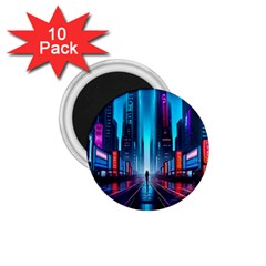 City People Cyberpunk 1 75  Magnets (10 Pack) 