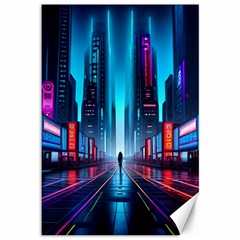 City People Cyberpunk Canvas 12  X 18 