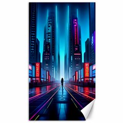 City People Cyberpunk Canvas 40  X 72  by Jancukart