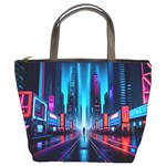 City People Cyberpunk Bucket Bag Front