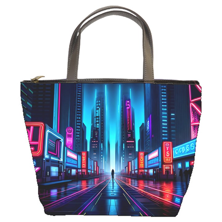 City People Cyberpunk Bucket Bag