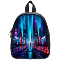 City People Cyberpunk School Bag (small) by Jancukart