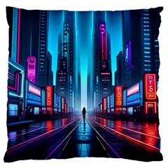 City People Cyberpunk Large Cushion Case (two Sides)