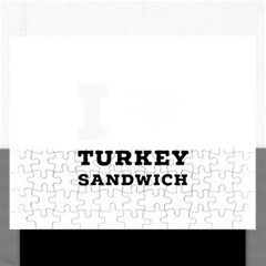 I Love Turkey Sandwich Rectangular Jigsaw Puzzl by ilovewhateva