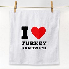 I Love Turkey Sandwich Face Towel by ilovewhateva