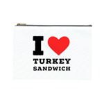 I love turkey sandwich Cosmetic Bag (Large) Front