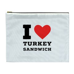 I Love Turkey Sandwich Cosmetic Bag (xl) by ilovewhateva